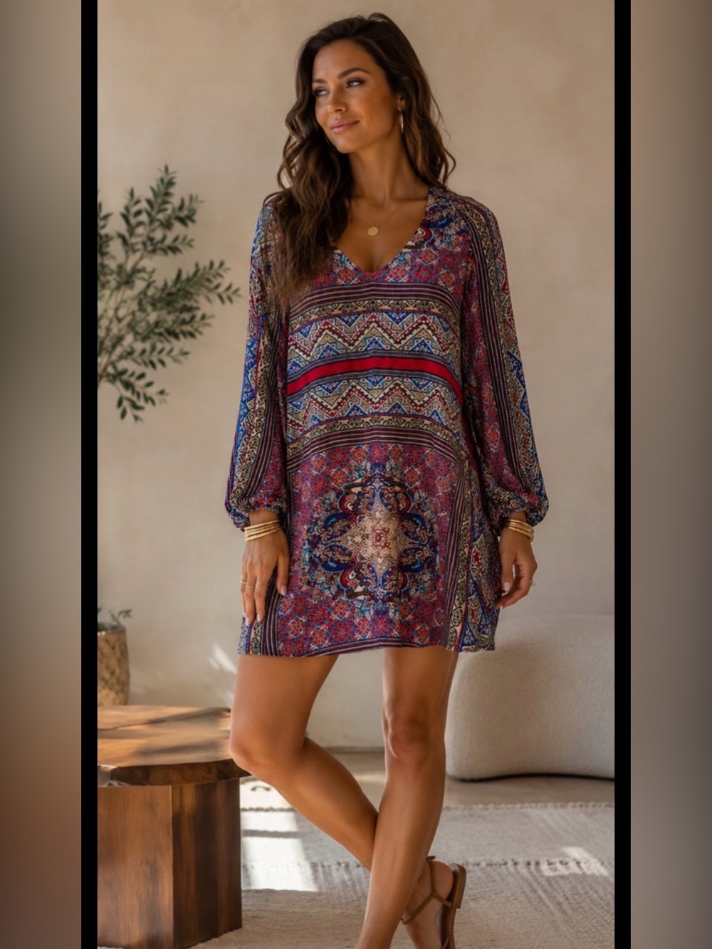 Cato Multicolor Bohemian Dress